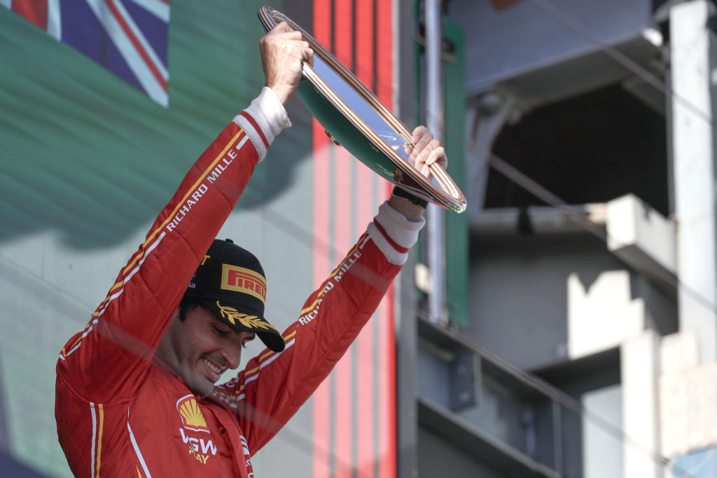 Ferrari driver Carlos Sainz wins 2024 F1 Australian GP