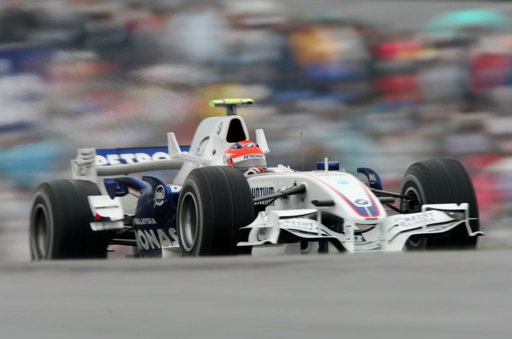 BMW Sauber driver Robert Kubica in qualifying for 2007 F1 Japanese GP