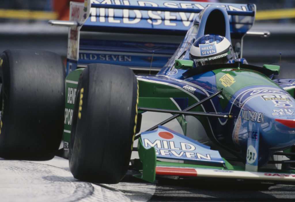 Michael Schumacher wins 1994 F1 Monaco GP driving for Benetton with Ford engine