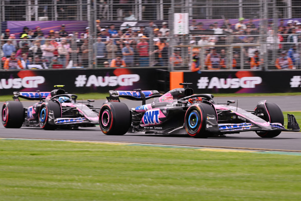 Alpine drivers Esteban Ocon and Pierre Gasly at 2024 F1 Australian GP