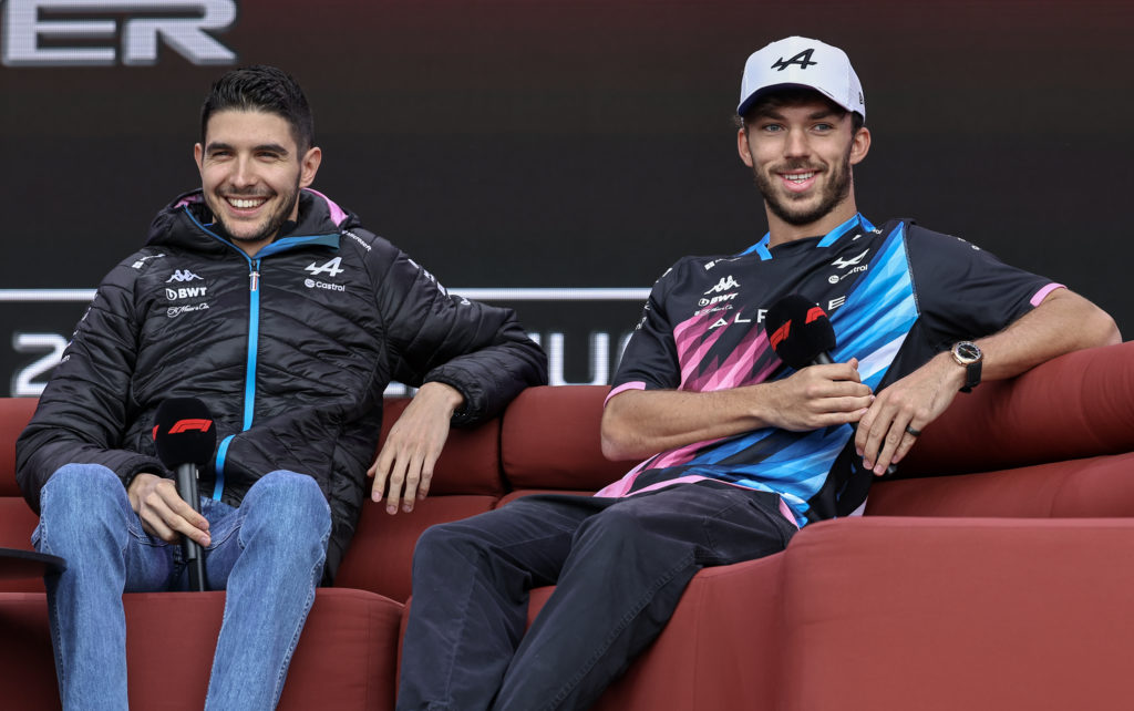 Alpine teammates Esteban Ocon and Pierre Gasly at 2024 F1 Australian GP