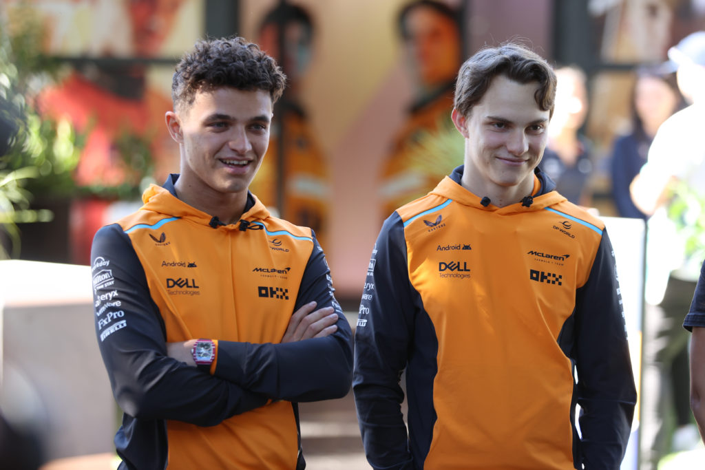McLaren teammates Lando Norris and Oscar Piastri at 2024 F1 Australian GP
