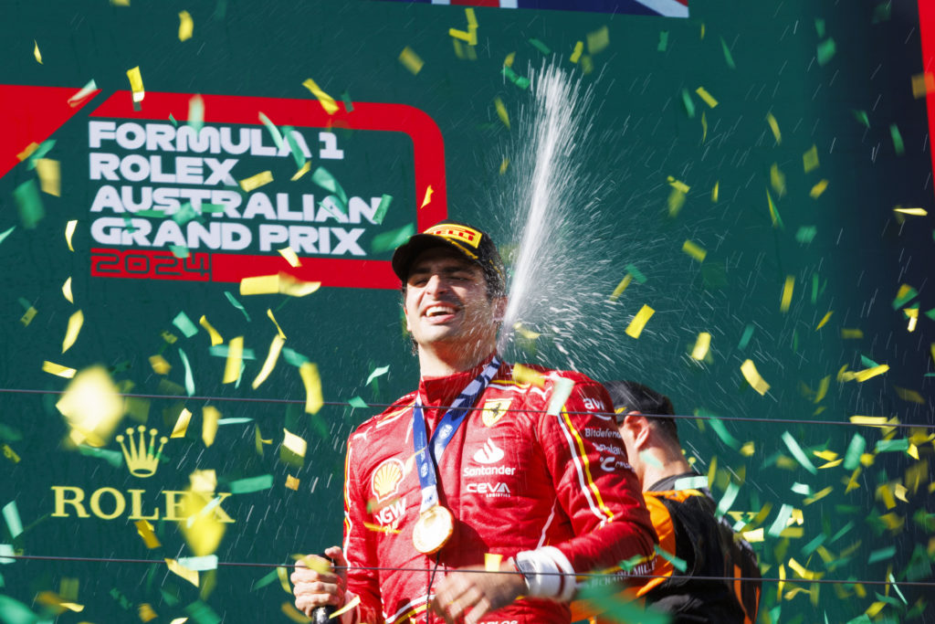 Ferrari F1 driver Carlos Sainz wins 2024 Australian GP
