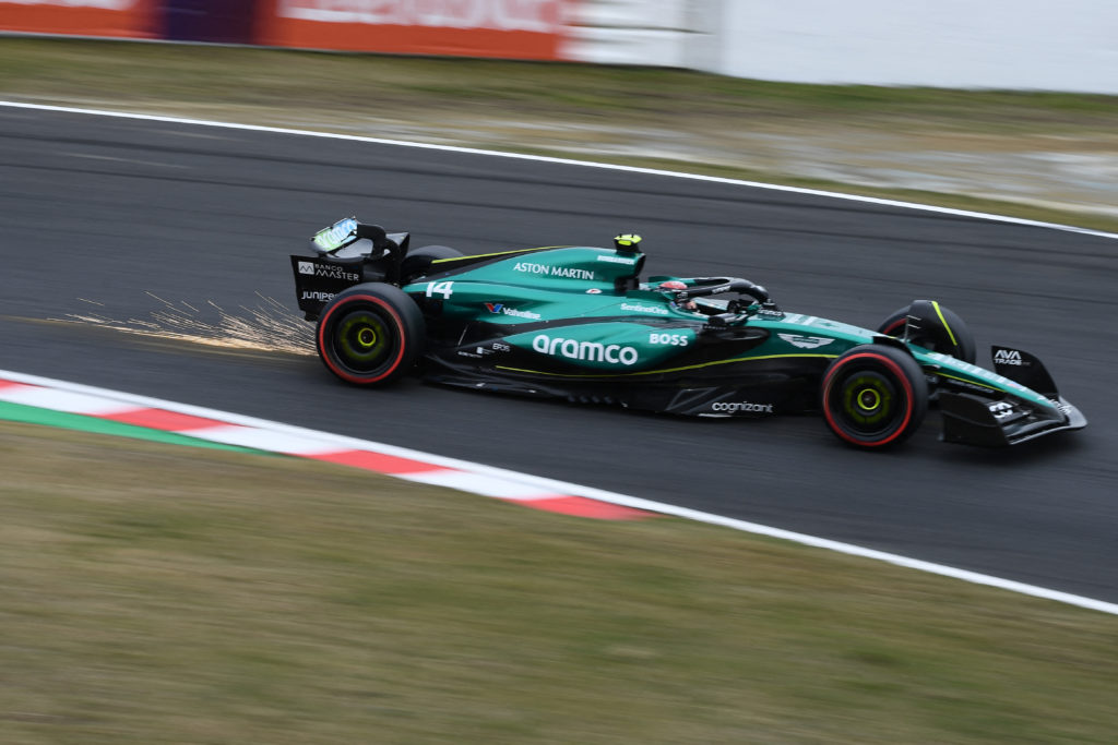 Aston Martin driver Fernando Alonso at 2024 F1 Japanese GP before signing new contract