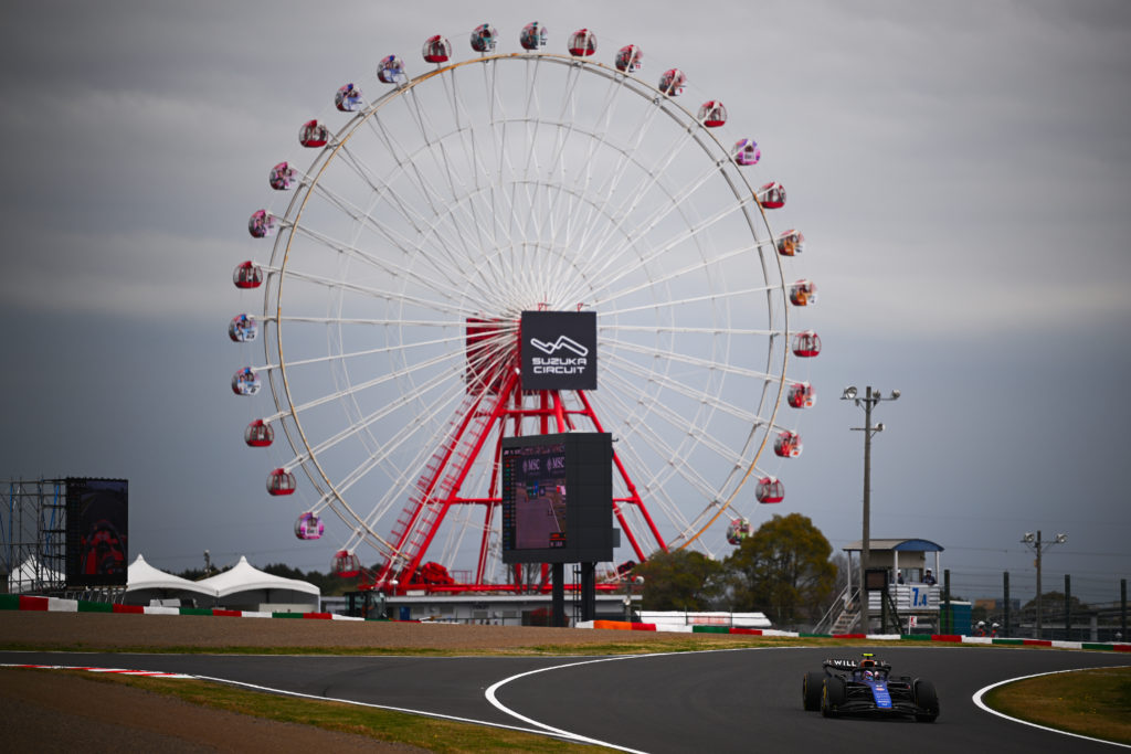 Williams driver Logan Sargeant in FP1 at F1 2024 Japanese GP