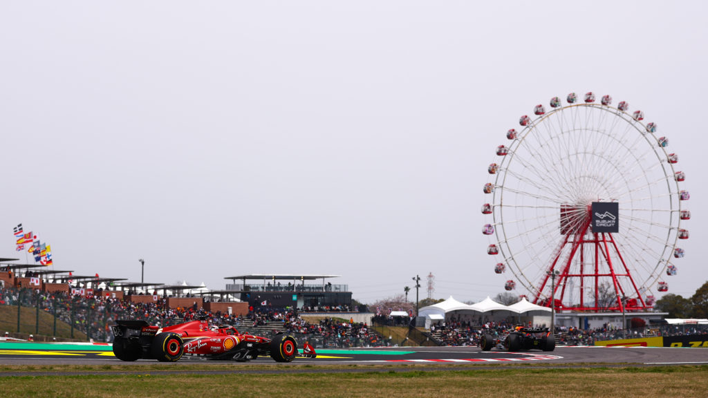 Ferrari F1 driver Charles Leclerc at 2024 Japanese GP
