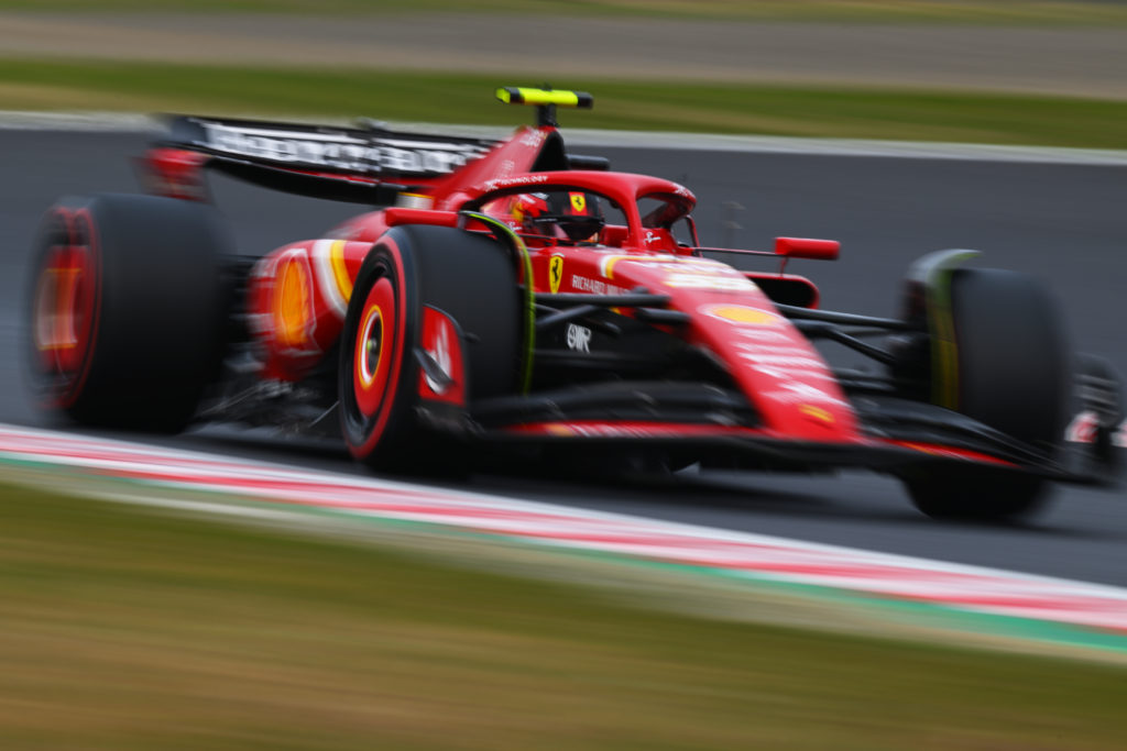 Ferrari driver Carlos Sainz Red Bull driver Sergio Perez during 2024 F1 Japanese GP qualifying amid Red Bull interest