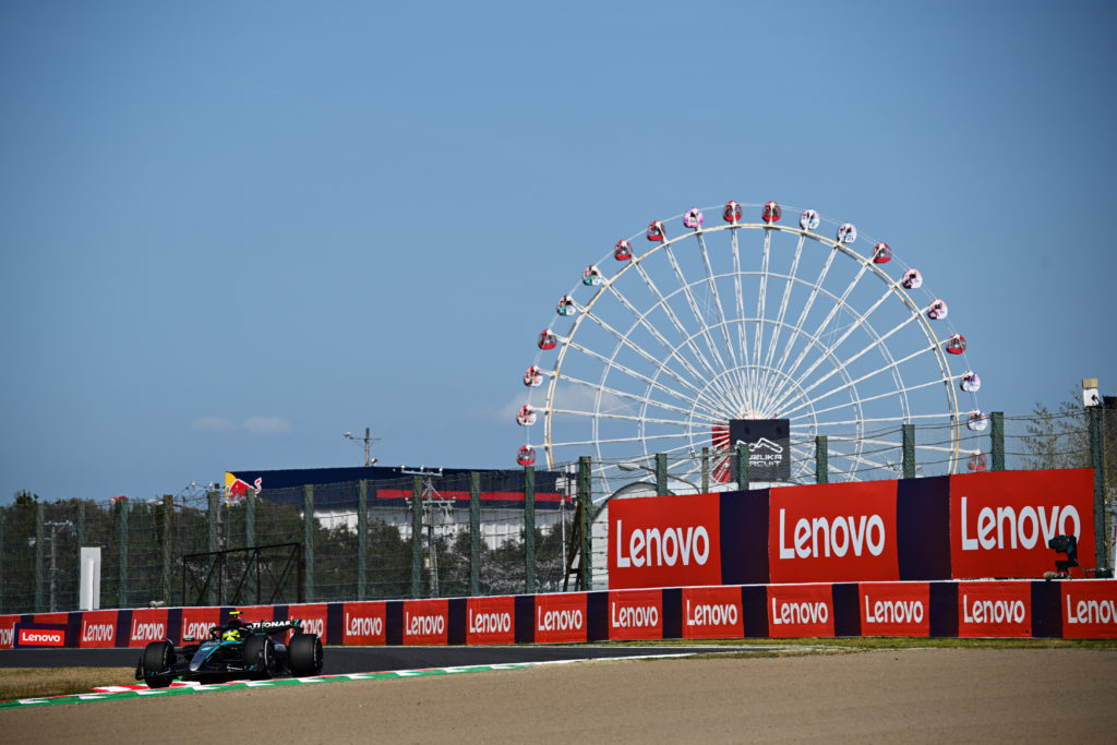 Mercedes driver Lewis Hamilton at 2024 Japanese GP