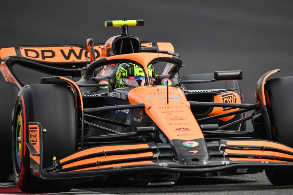 McLaren driver Lando Norris in qualifying for 2024 F1 Chinese GP