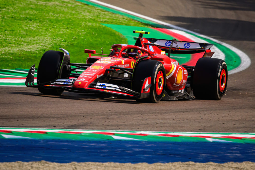 Scuderia Ferrari's Spanish driver Carlos Sainz competes