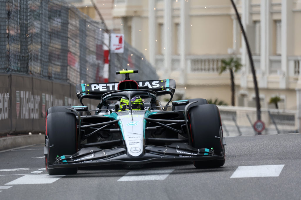 Lewis Hamilton of Mercedes AMG Petronas F1 Team on track
