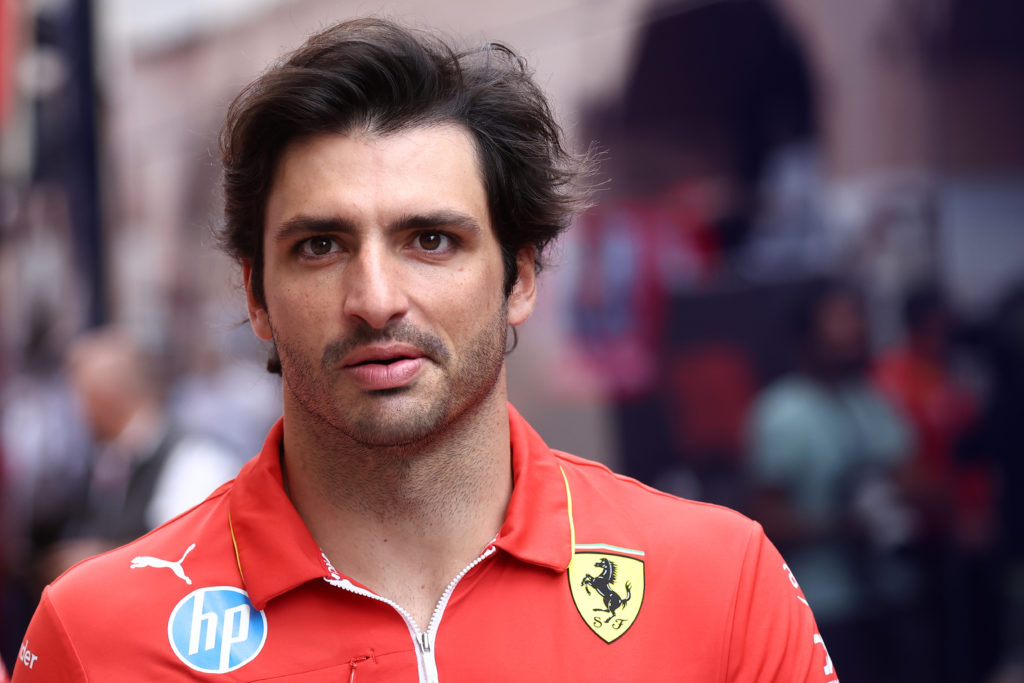 Carlos Sainz of Scuderia Ferrari in the paddock before