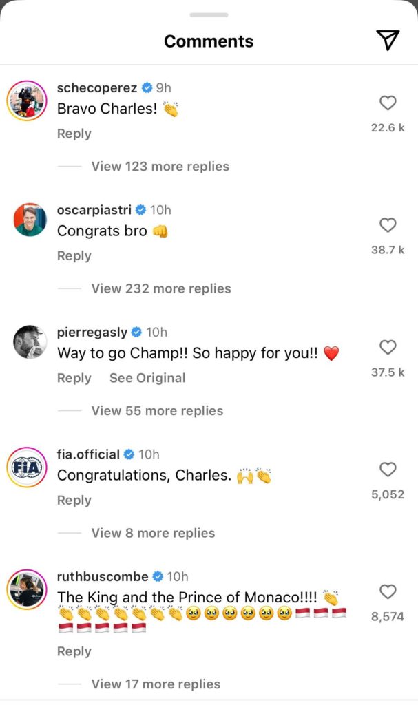 Oscar Piastri sends a message to Charles Leclerc after the Monaco Grand Prix victory