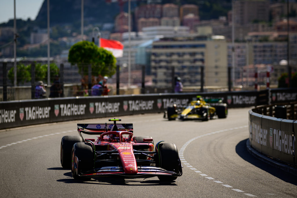 Scuderia Ferrari's Spanish driver Carlos Sainz competes