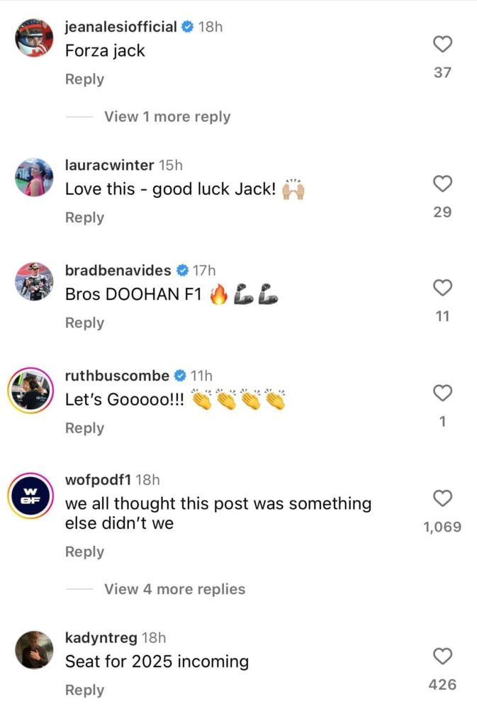Jean Alesi sends message to Jack Doohan ahead of his FP1 debut at the Canadian Grand Prix