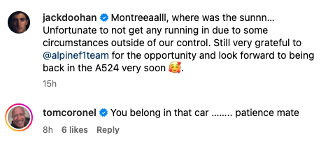 Jack Doohan told he deserves 2025 Alpine seat