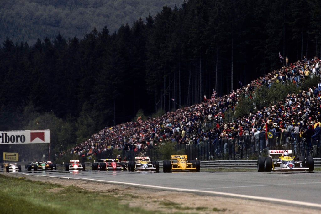 Nigel Mansell, Ayrton Senna, Nelson Piquet, Grand Prix Of Belgium