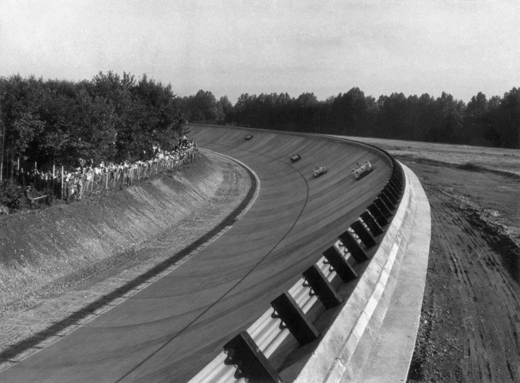 Stirling Moss and Juan Manuel Fangio at the 26th Italian Grand Prix