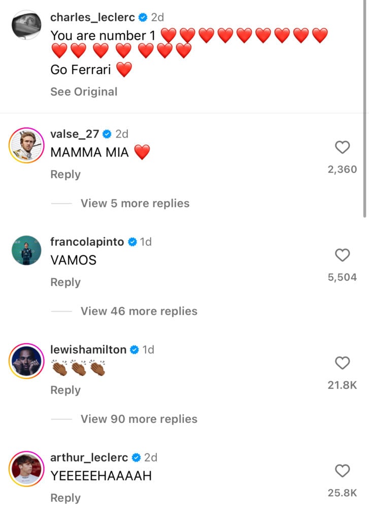 Lewis Hamilton and Franco Colapinto send message to Charles Leclerc after winning the Italian Grand Prix