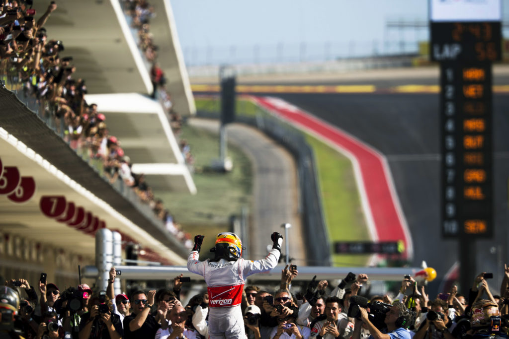 Lewis Hamilton, McLaren, Winner, Celebration, 2012 United States Grand Prix