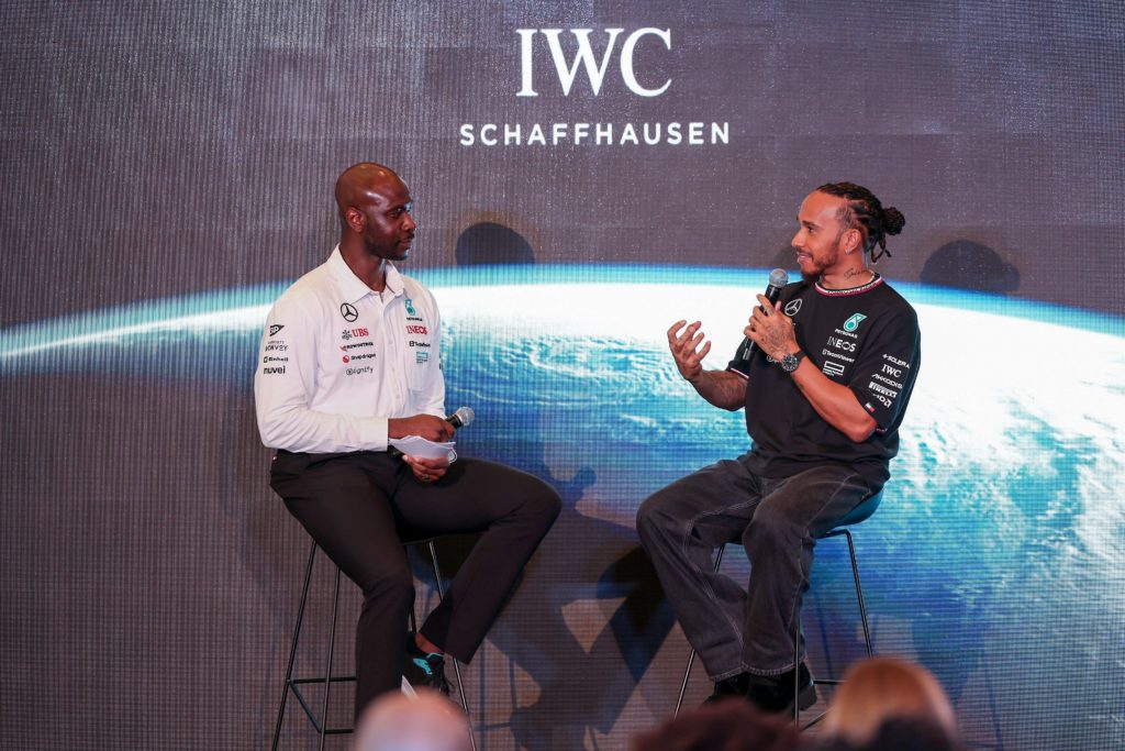 Qatar Duty Free IWC Pop-Up & Talk with Lewis Hamilton