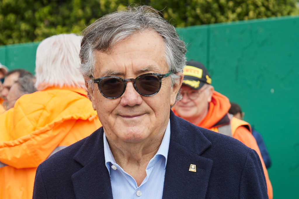 Gian Carlo Minardi pictured during the tribute of the 30th anniversary of Ayrton Senna's death at Imola