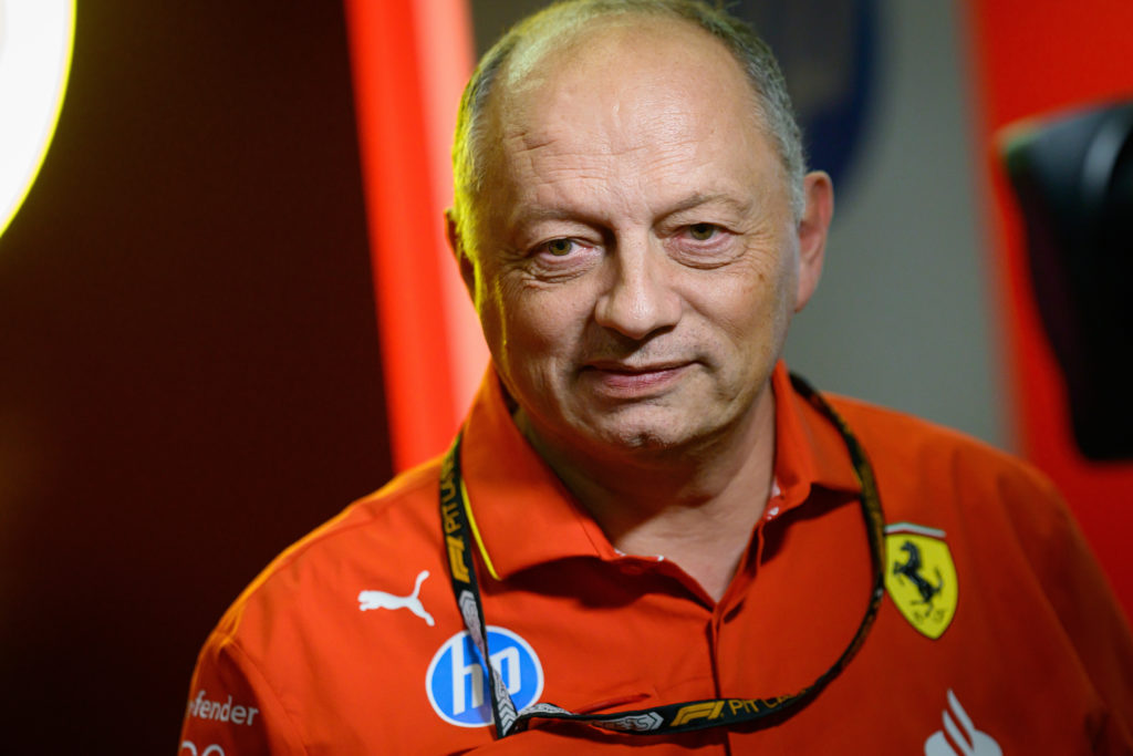 Scuderia Ferrari's team principal Frederic Vasseur is seen
