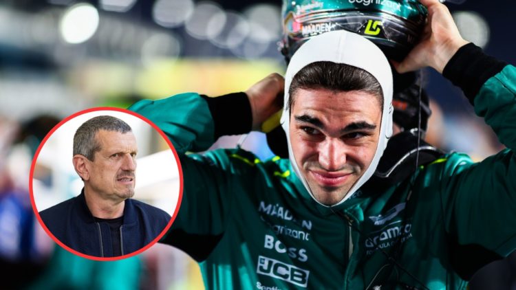 Aston Martin F1 driver Lance Stroll removes his helmet after the 2024 Qatar Grand Prix. Inset, Guenther Steiner walks through the paddock at the 20...