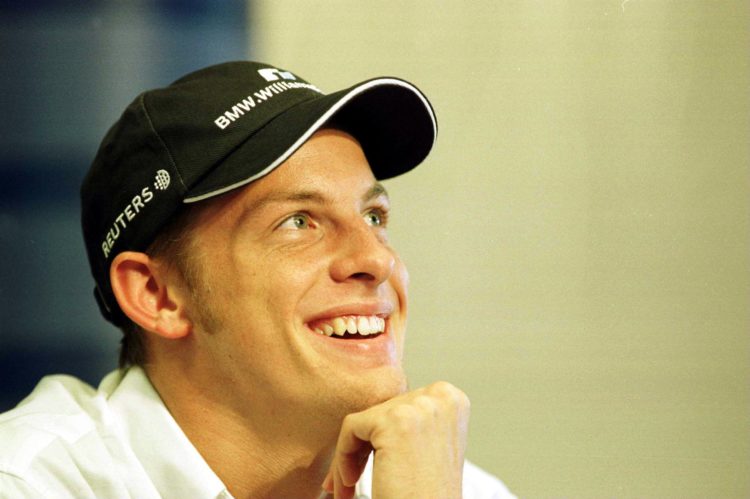 10 Aug 2000: Jenson Button of Great Britain and BMW Williams during the pre race press conference for the Hungarian Grand Prix at Budapest, Hungary...