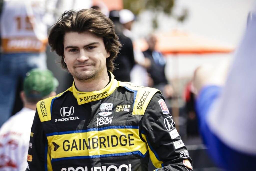 Colton Herta pictured during the 2023 IndyCar Grand Prix of Long Beach