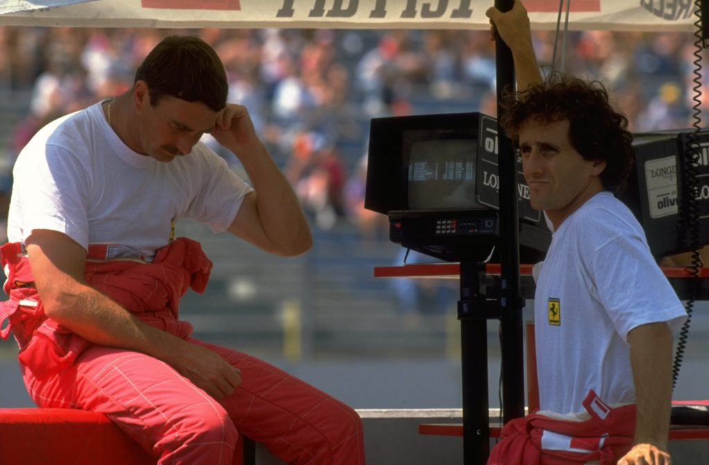 Nigel Mansell and Alain Prost