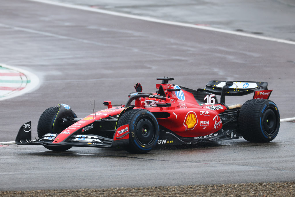 Charles Leclerc of Monaco tests for Ferrari