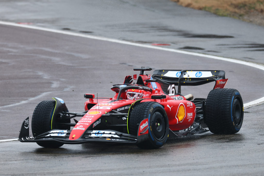 Charles Leclerc of Monaco tests for Ferrari