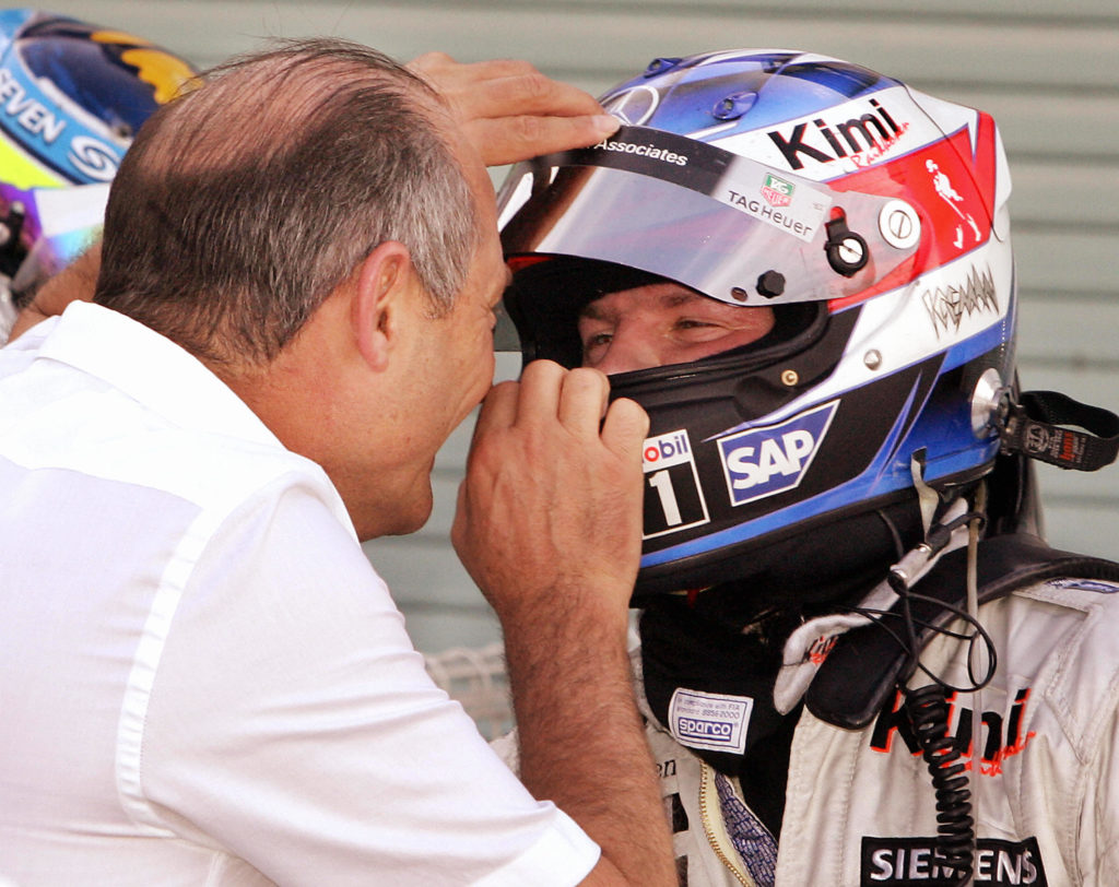 McLaren Mercedes manager Ron Dennis (L)