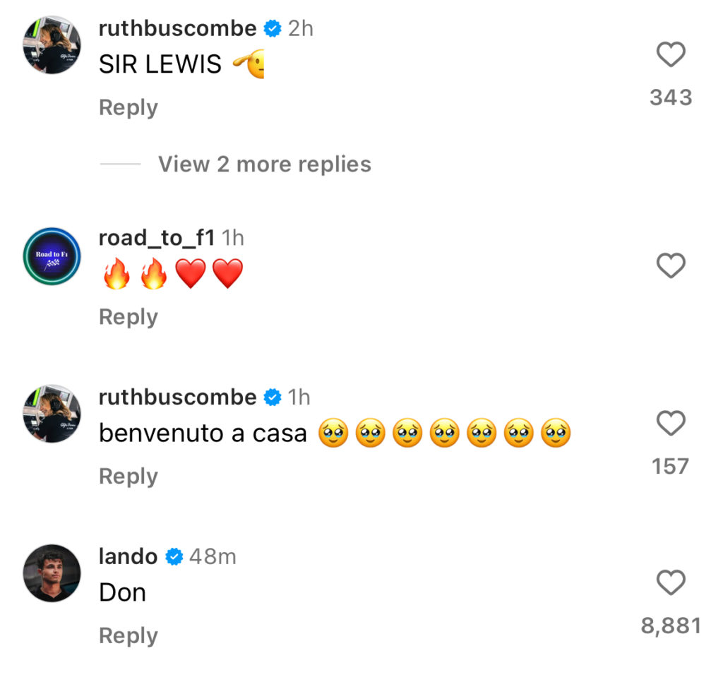 Lando Norris calls Lewis Hamilton a ‘Don’ after seeing his first official Ferrari photo