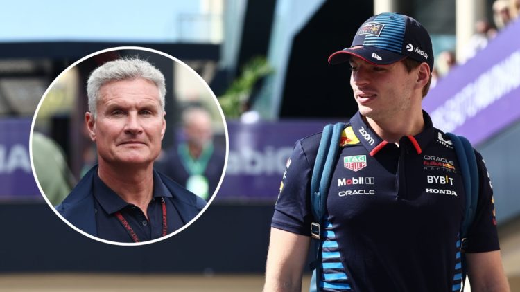 Max Verstappen. Inset, David Coulthard.