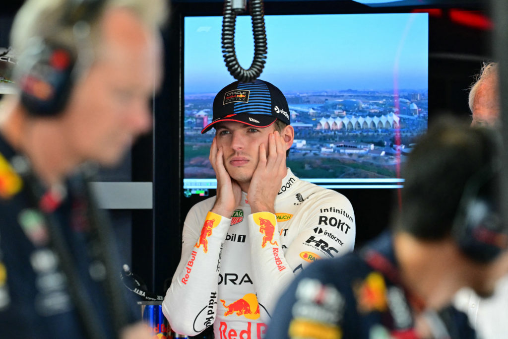Red Bull driver Max Verstappen gets ready ahead of FP3 at the 2024 F1 Abu Dhabi Grand Prix