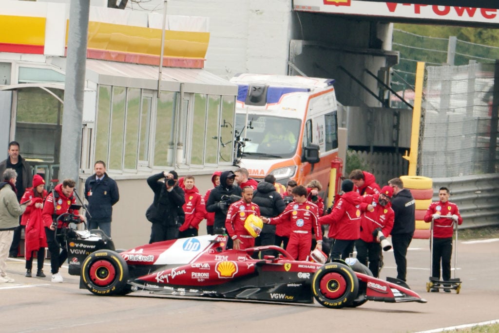 Charles Leclerc and Lewis Hamilton Test For Ferrari