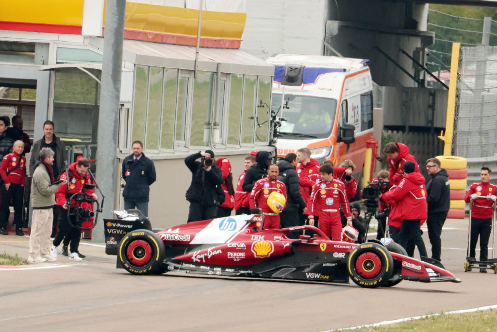 Charles Leclerc and Lewis Hamilton Test For Ferrari