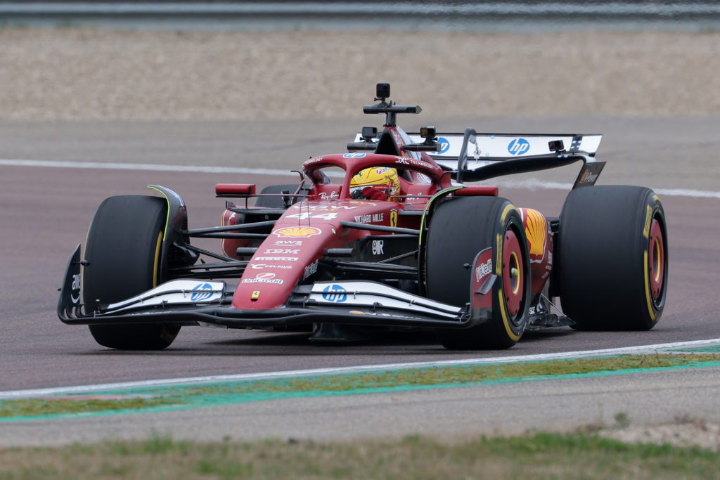 Charles Leclerc and Lewis Hamilton Test For Ferrari