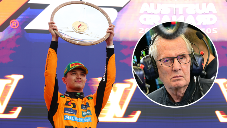 Lando Norris on podium for Australian GP.