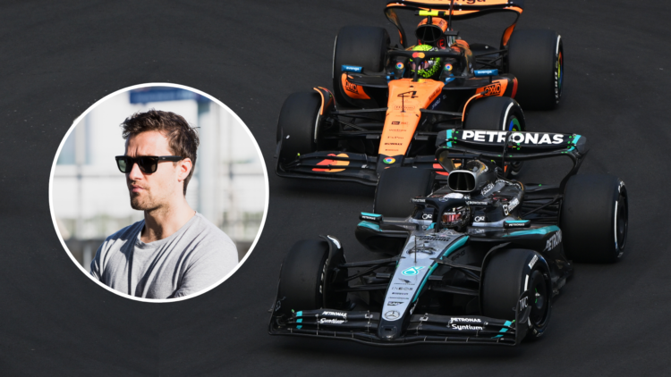 George Russell and Lando Norris battle in Chinese GP.