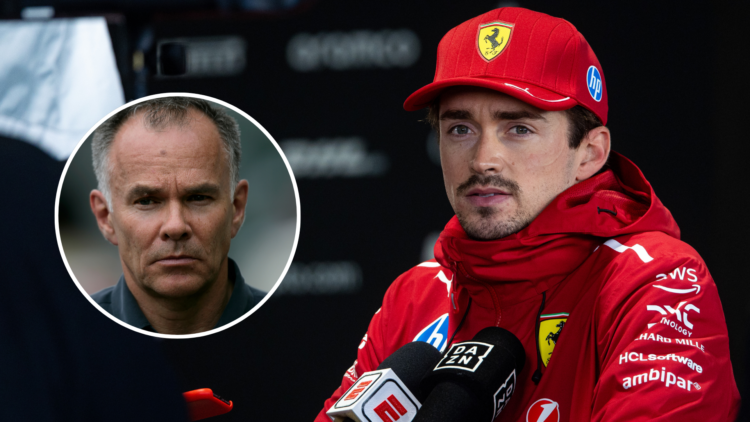 Charles Leclerc answering questions to media in Australian GP.