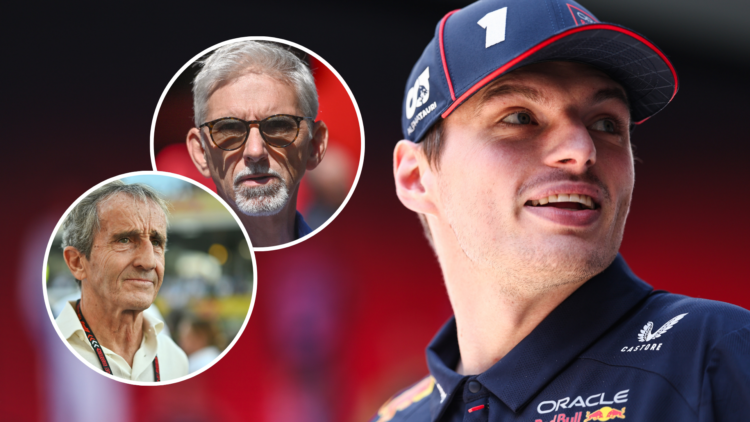 Max Verstappen, Alain Prost, Damon Hill