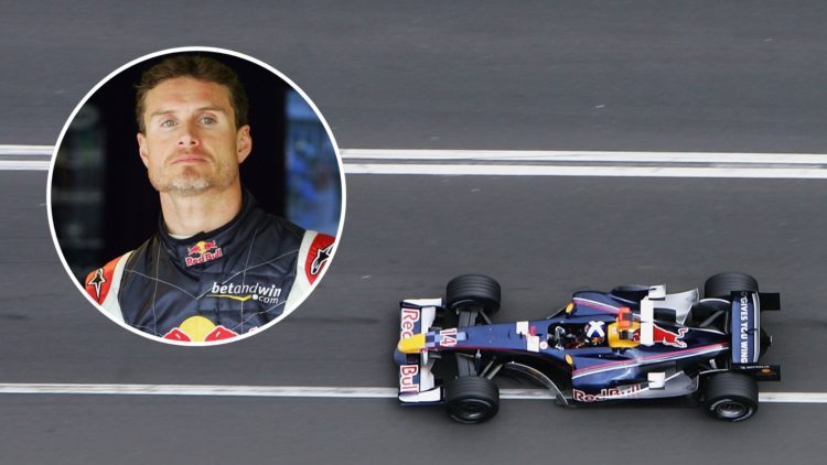 David Coulthard of Great Britain and the Red Bull Racing Team in action during the Australian Formula One Grand Prix. Inset, David Coulthard of Gre...