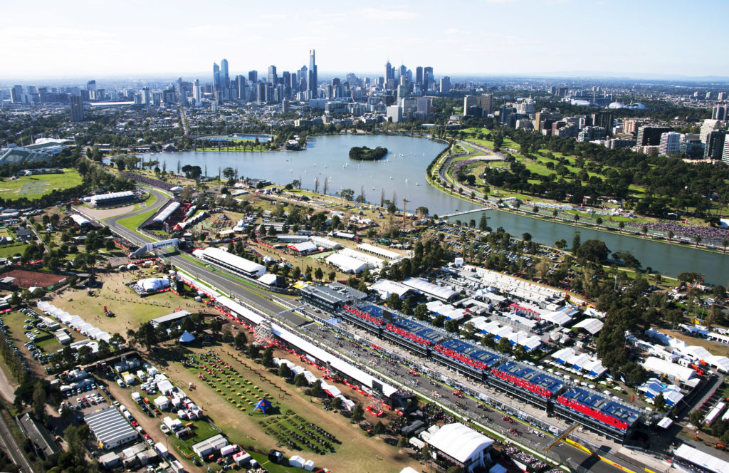 Formula One Starting Grid, Albert Park Grid, Melbourne Cityscape, 2012 Australian Grand Prix