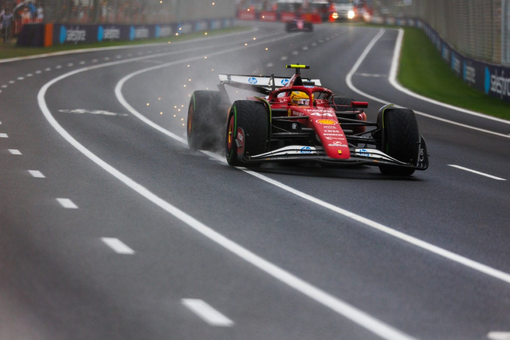 Lewis Hamilton of Great Britain drives the (44) Scuderia