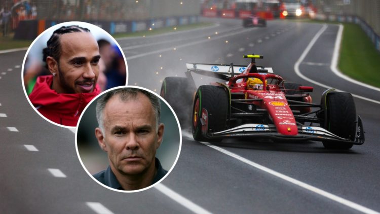 Lewis Hamilton of Great Britain drives the (44) Scuderia Ferrari HP SF-25 during the F1 Grand Prix of Australia at the Albert Park Grand Prix circu...