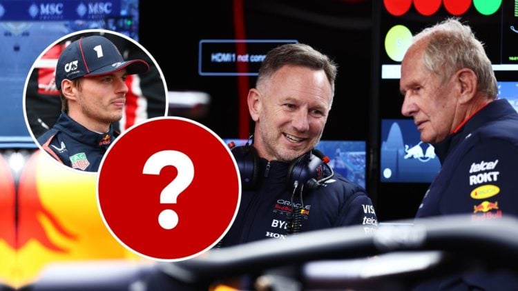 Oracle Red Bull Racing Team Principal Christian Horner and Oracle Red Bull Racing Team Consultant Dr Helmut Marko talk in the garage during practic...