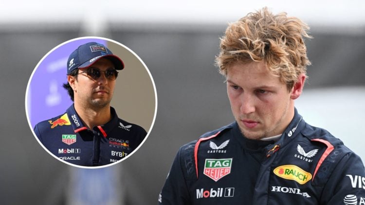 Red Bull Racing's New Zealand driver Liam Lawson walks back to his team garage after getting out of his car at the end of the Formula One Chinese G...